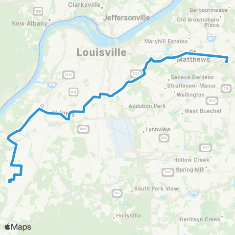 TARC Eastern Parkway map