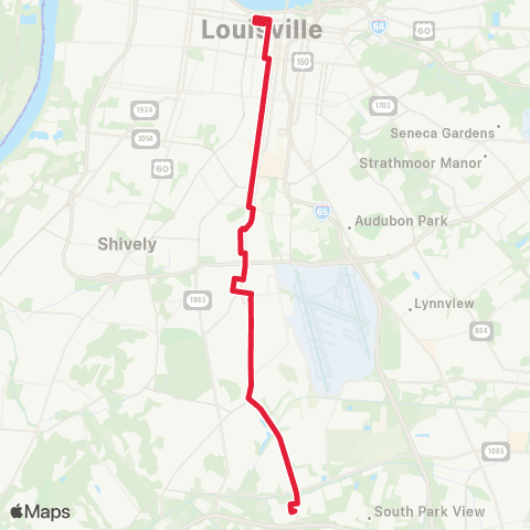 TARC Fourth Street map
