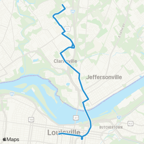 TARC Clarksville map