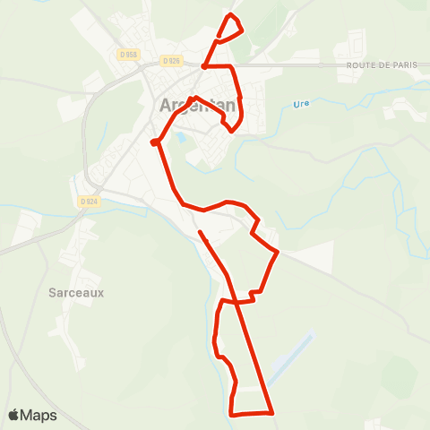 Terres d'Argentan Mobilité Le Coqueret / Sous-préfecture map