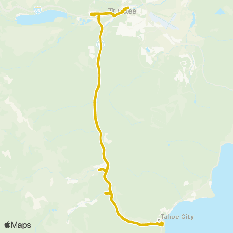 TART Tahoe Truckee TART Highway 89 map