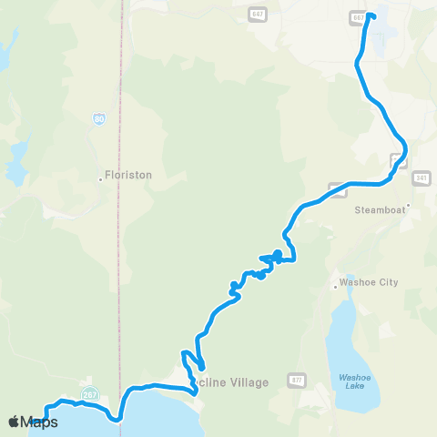 North Lake Tahoe Express Carnel By-Kings Bch-Crys Bay-Incline Vil map