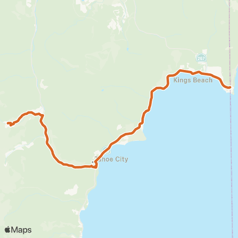 TART Hwy 89 Night Service map