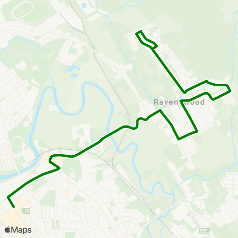Metro Tasmania Ravenswood to Launceston City map