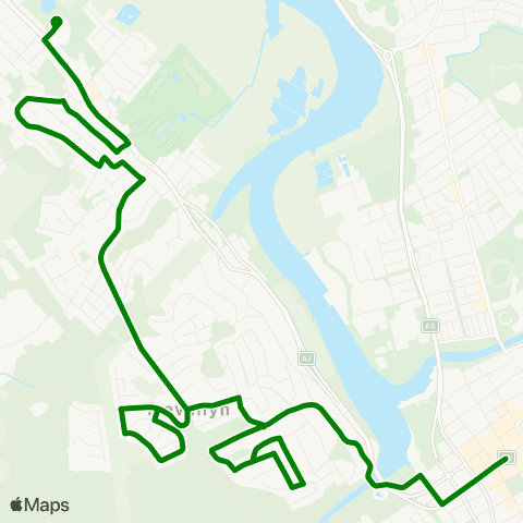 Metro Tasmania West Riverside to Launceston City map
