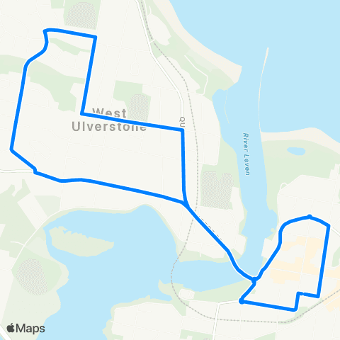 Tasmania Department of State Growth Ulverstone to West Ulverstone map