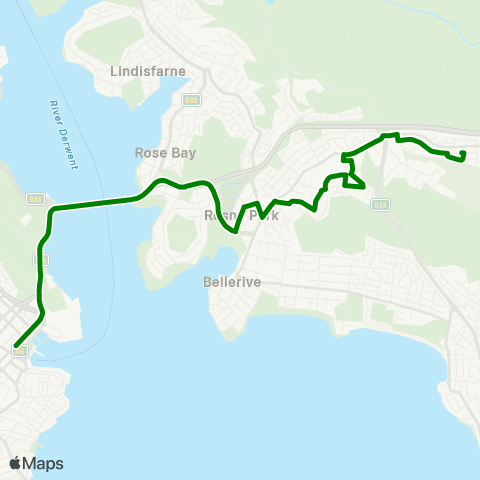 Metro Tasmania Mornington to Hobart City map