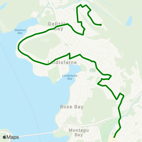 Metro Tasmania Geilston Bay to Rosny Park map