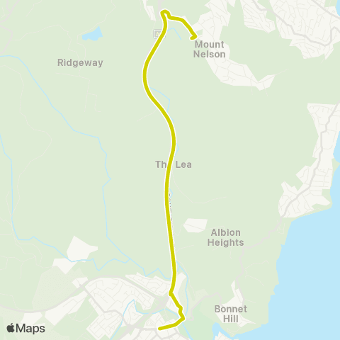 Tassielink Hobart College to Kingston map