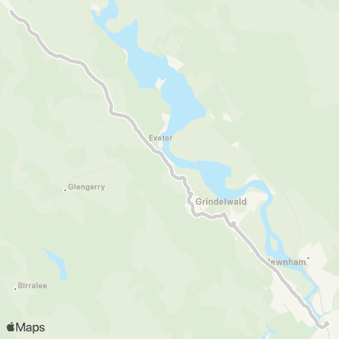 Manion's Coaches Beaconsfield to Launceston map