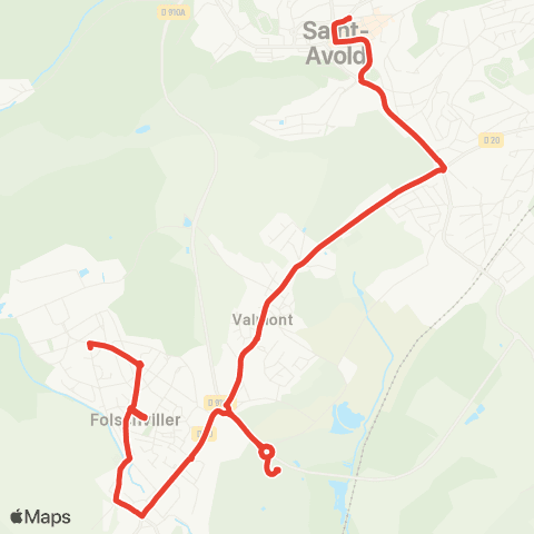 Transavold Valmont - St Avold GR map