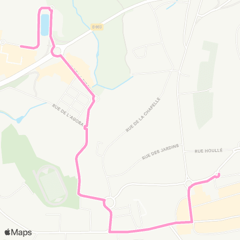 Transavold Navette Commerciale ZAC Hekenwald - Gare rout. map