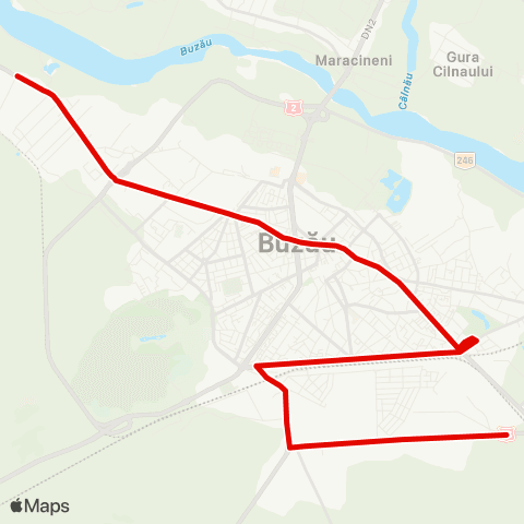 Trans Bus Buzău Comat - Bazar - Zona Industriala map