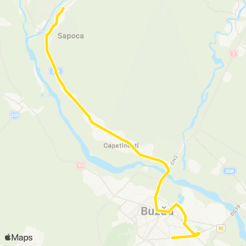 Trans Bus Buzău Gara C.F.R - Carrefour - Sapoca map