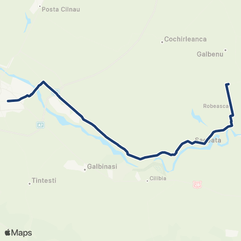 Trans Bus Buzău Gara C.F.R - Sageata - Robeasca map