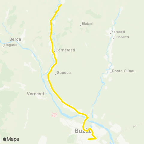 Trans Bus Buzău Gara C.F.R. - Cernatesti - Fulga map