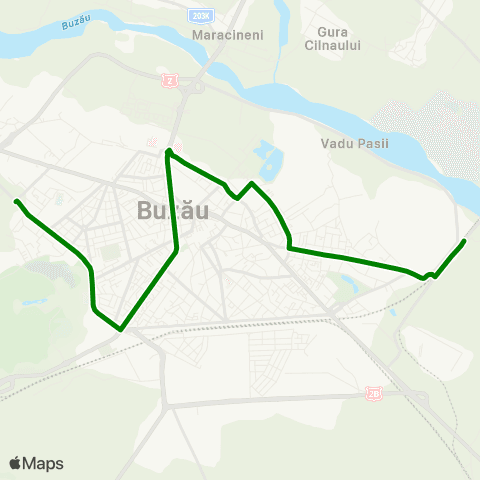 Trans Bus Buzău Horticolei - Carrefour - Micro14 map