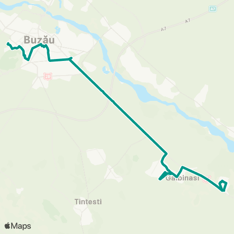 Trans Bus Buzău Micro 14 - Spiru Haret - Bentu map