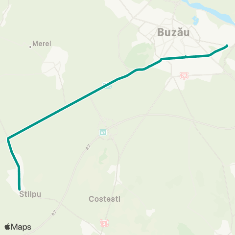 Trans Bus Buzău Horticolei - Stalpu map