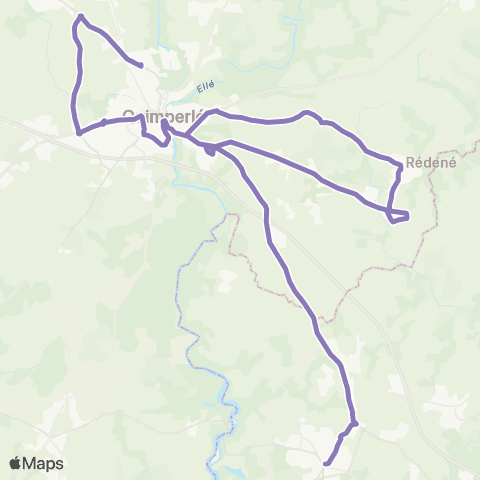 TBK Guidel - Rédéné - Quimperlé map