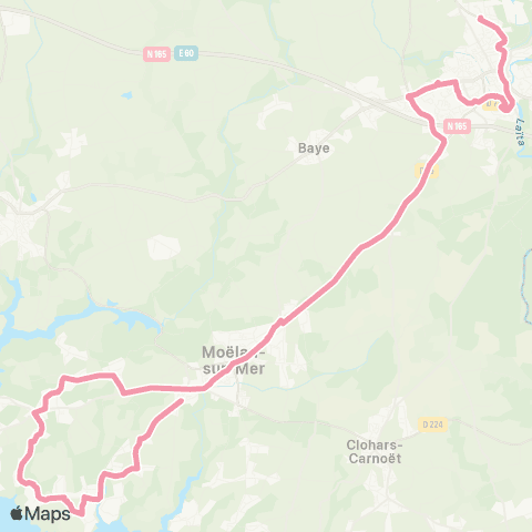 TBK Moëlan-s/-Mer O. Kergoulouët / Brigneau (Ex 4) map