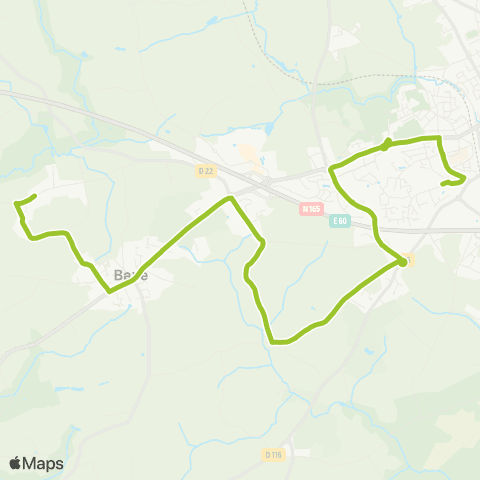 TBK Baye - Quimperlé (Ex A et 5 Châtaigneraie) map