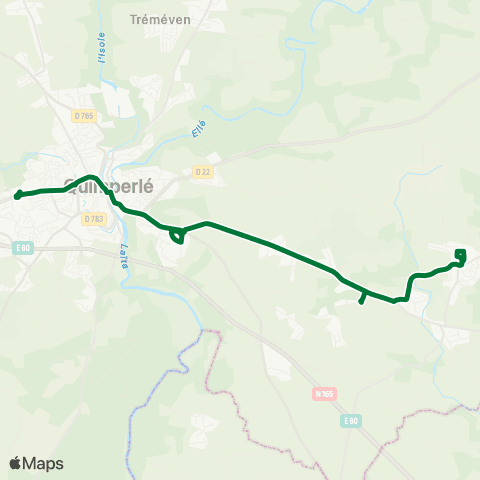 TBK Rédéné - Quimperlé (Ex 6 et Spl) map
