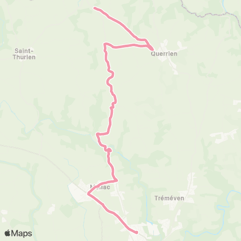 TBK Querrien - Mellac - Quimperlé (Ex 8) map