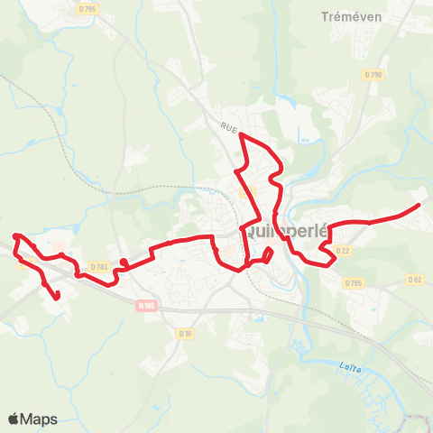 TBK Ligne Urbaine Unique (Ex C) map