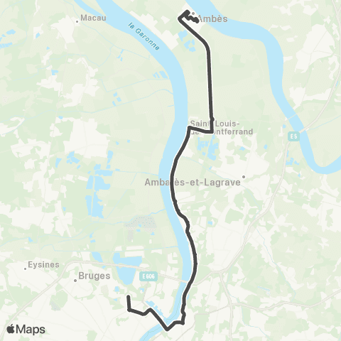 TBM Directe 53 map