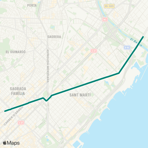 Trambaix & Trambesòs Verdaguer - Estació de Sant Adrià map