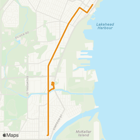 Thunder Bay Transit Memorial map