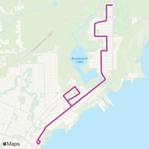 Thunder Bay Transit  map