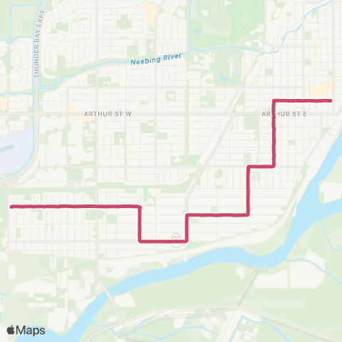 Thunder Bay Transit  map