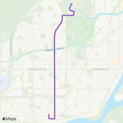 Thunder Bay Transit Edward map