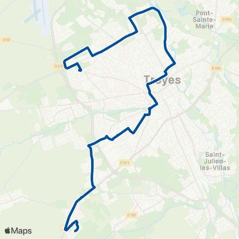 TCAT Chantereigne - St Germain map