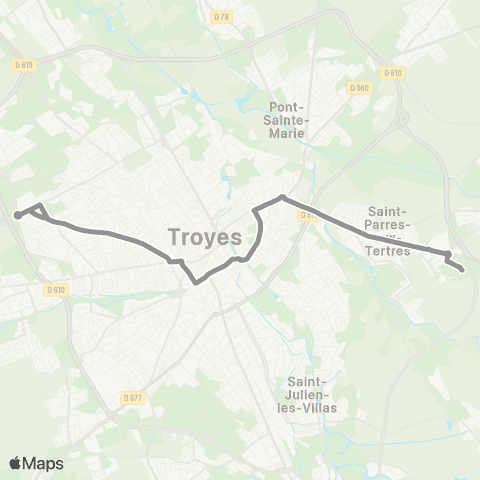 TCAT Chantereigne - St Parres Asclepiade map