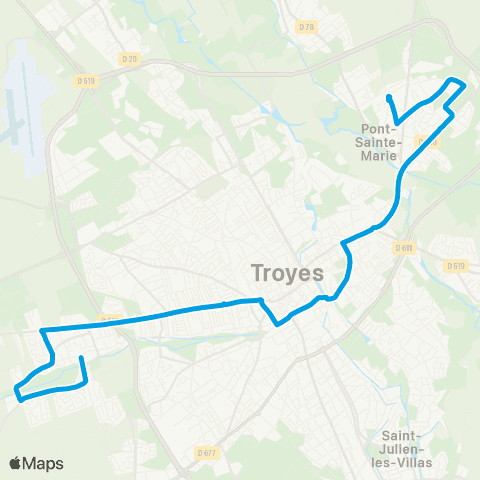 TCAT Creney Prés Troyes-Rivière de Cor map