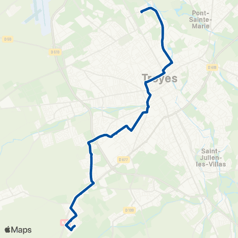 TCAT Chapelle St Luc Fouchy-Saint Germain map