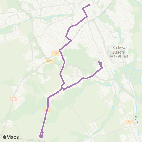 TCAT Rosières Chartreux - Troyes 14 juillet map