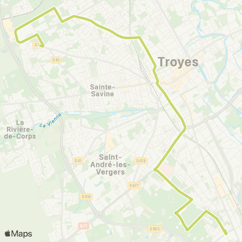 TCAT - Lignes scolaires Chapelle St Luc - Chartreux map