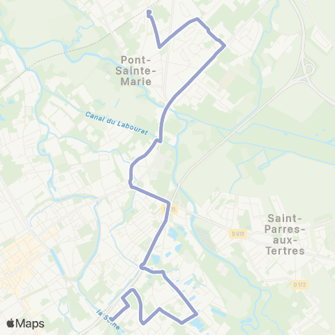 TCAT - Lignes scolaires Sénardes - Collège Euréka map
