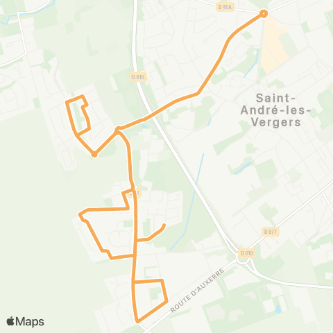 TCAT - Lignes scolaires Saint André - Écoles Montier la Celle map