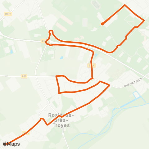 TCAT - Lignes scolaires Rosières - Collège Curie map