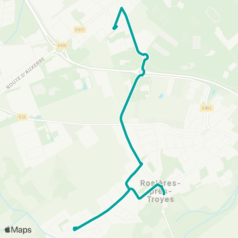TCAT - Lignes scolaires Gendarmerie - Écoles Rosières map