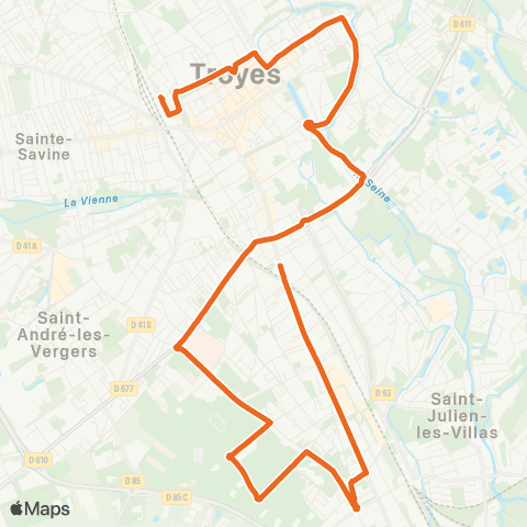 TCAT Train Bus Ligne16 Dimanche map