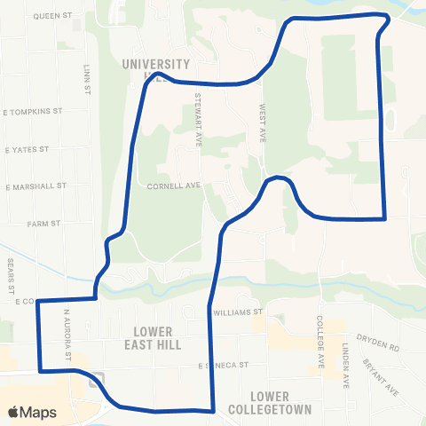 TCAT Cornell - Commons map