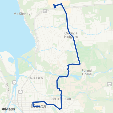 TCAT Commons - Cornell - Shops at Ithaca Mall map