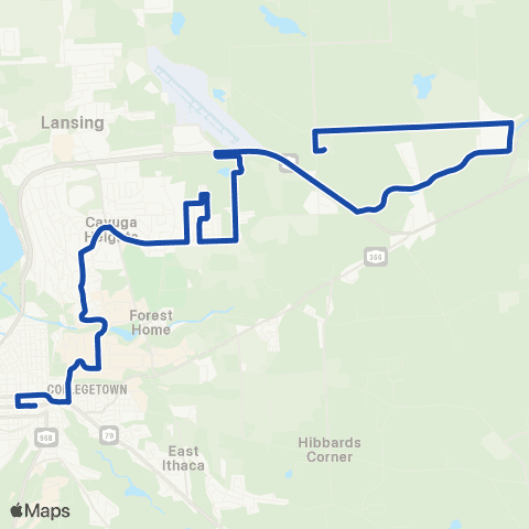 TCAT Northeast Ithaca - Etna map