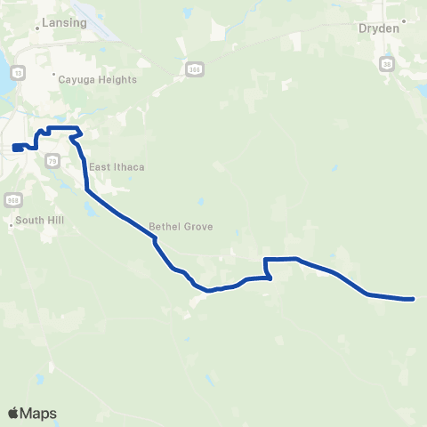 TCAT Caroline - Brooktondale - Commons map